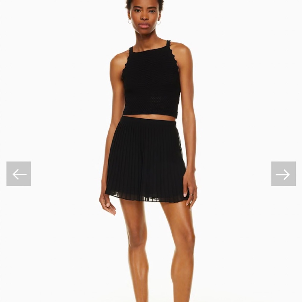 Aritzia Black Mini Twirl Skirt